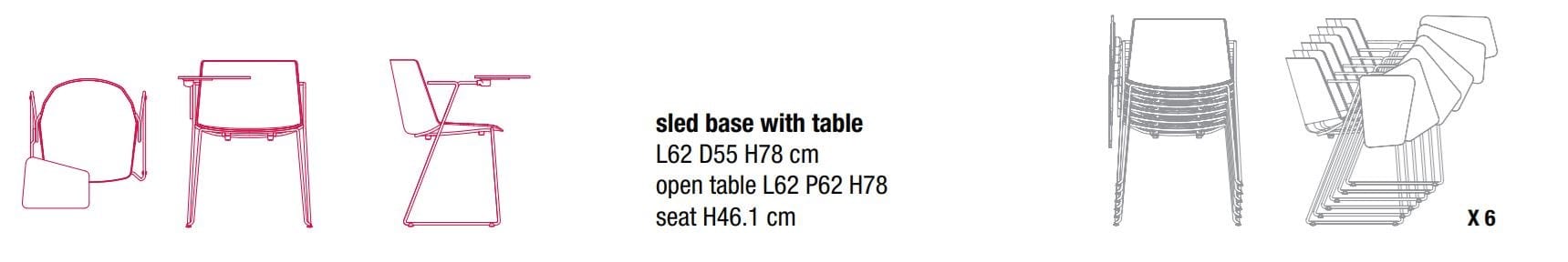 Стул для конференций из ткани с откидным верхом MDF Italia Aïku ARCH-00105666 - Вид №2
