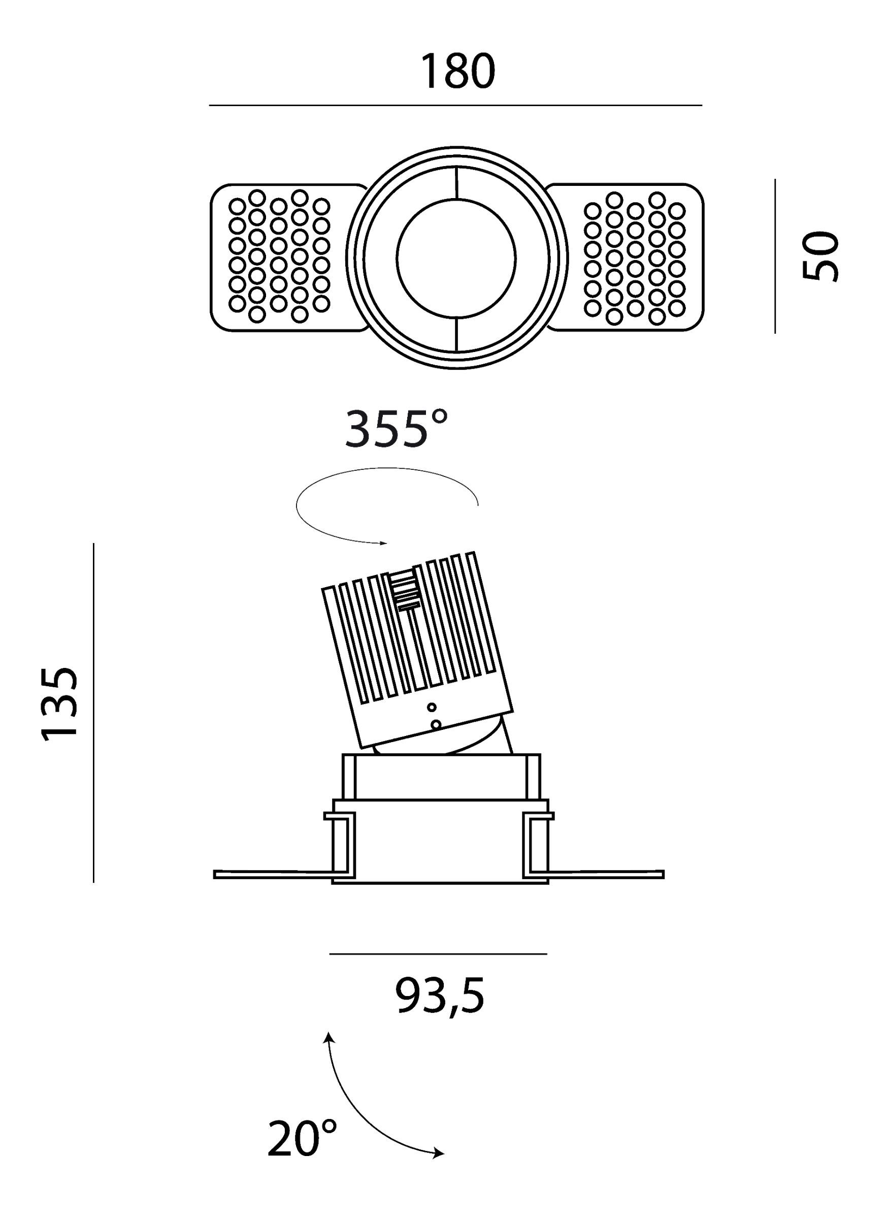 Алюминиевый регулируемый светодиодный прожектор Lucifero's Best ARCH-00151198 - Вид №8