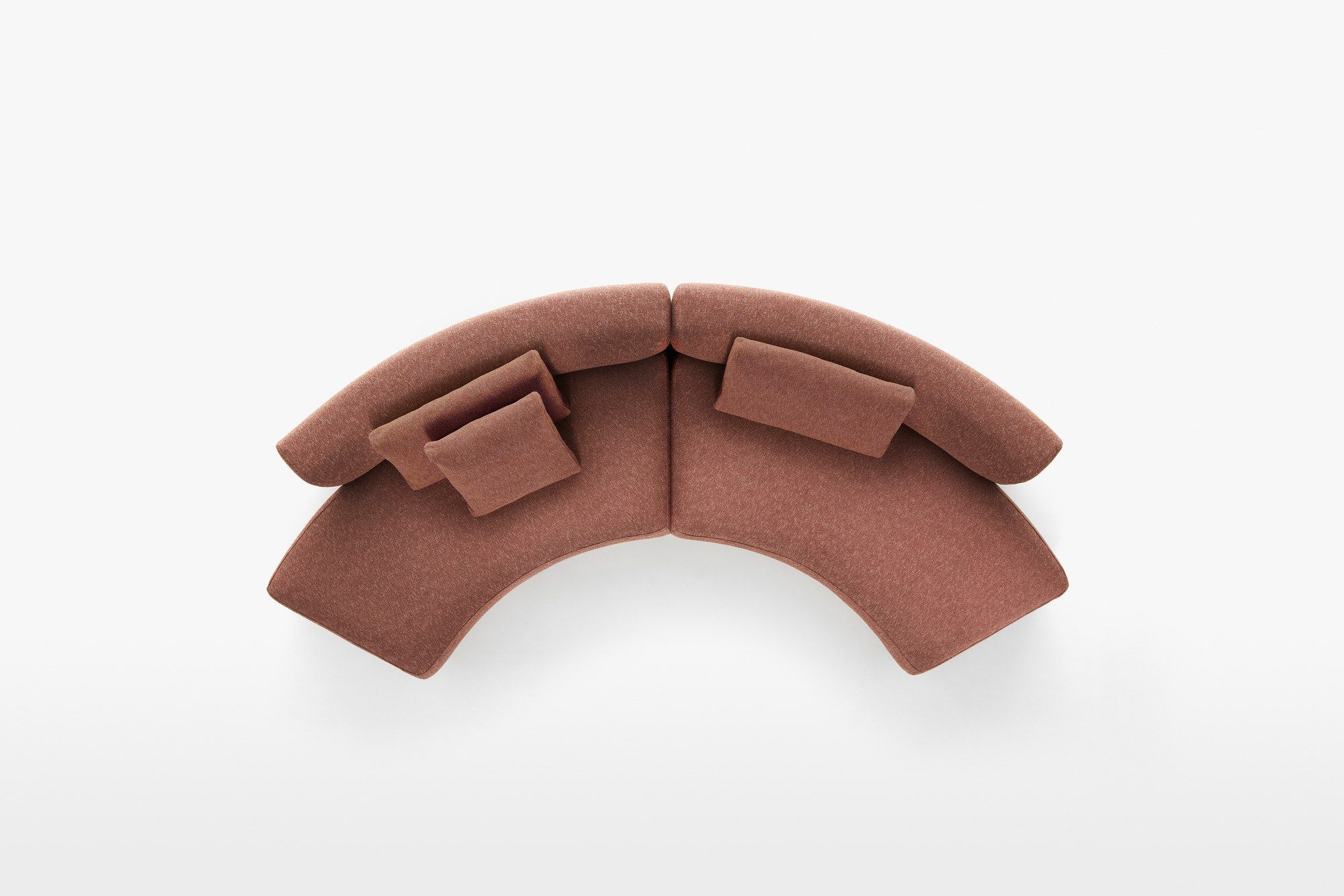 Тканевый изогнутый модульный диван MDF Italia Уютная ARCH-00043698 - Вид №4