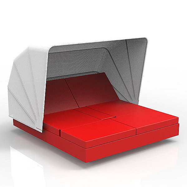 088222 Кровать c 4 наклонными спинками и складным навесом Vondom Vela - Вид №3