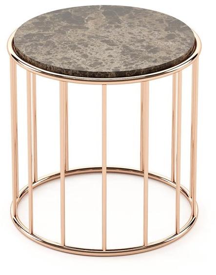 Laskasas Круглый мраморный журнальный столик для гостиной  Lk3527  - Вид №1