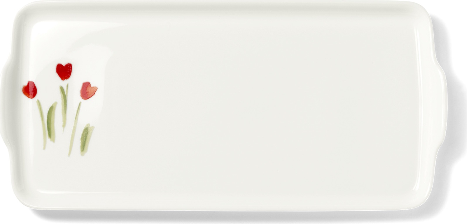 10639872 Dibbern Блюдо прямоугольное Dibbern "Впечатление.Красные маки" 32см Фарфор 