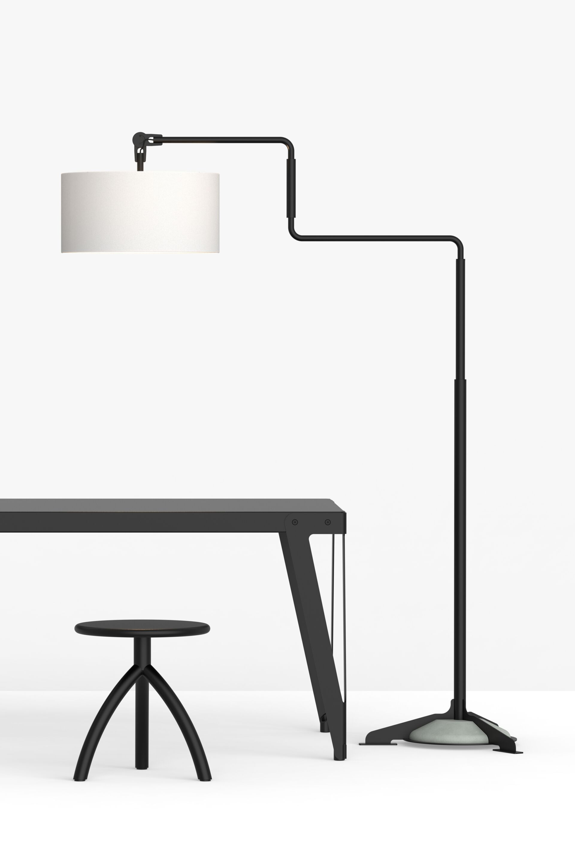 Регулируемая напольная лампа из стали и ткани FUNCTIONALS SWIVEL ARCH-00115884 - Вид №15