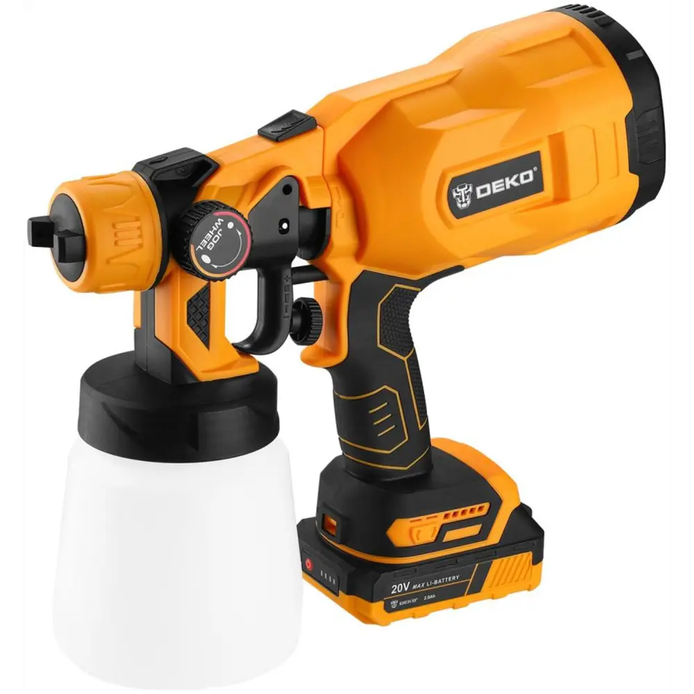 Краскопульт аккумуляторный Deko DKSG20K2, 20 В Li-ion 2 Ач, 0.6 л/мин STLM-2048595