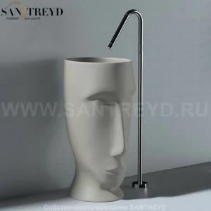 4741K81 Напольная раковина стоящая круглая Kerasan Artwork