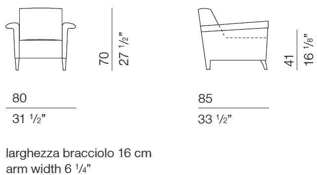 Bodema Кресло из ткани с подлокотниками Grace Gra000 - Вид №7