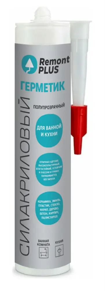 Герметик силакриловый REMONT PLUS для влажных помещений 290 мл 87978072