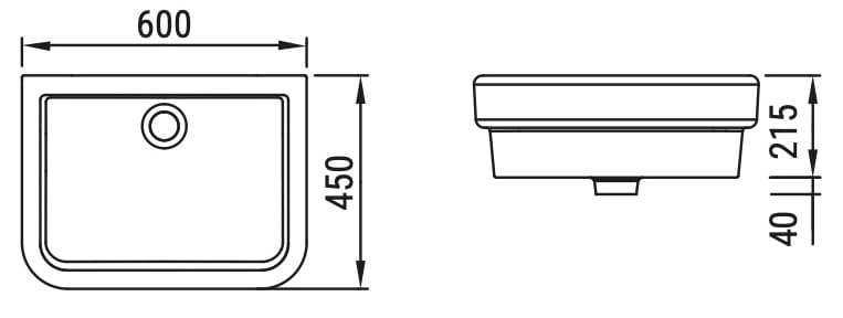 Настенная керамическая общественная раковина Ceramica Dolomite VIRGINIA ARCH-00067328 - Вид №1