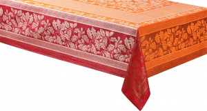 10652886 Яковлевский жаккард Скатерть прямоугольная Яковлевский Жаккард Канадский Дуб 178х274см оранжевая, полулен Ткань