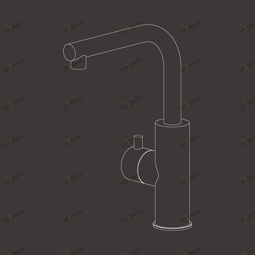 бортик отсечного клапана для мгновенного кипения воды с поворотным носиком. Котел не входит  MIL208 CEADESIGN 
