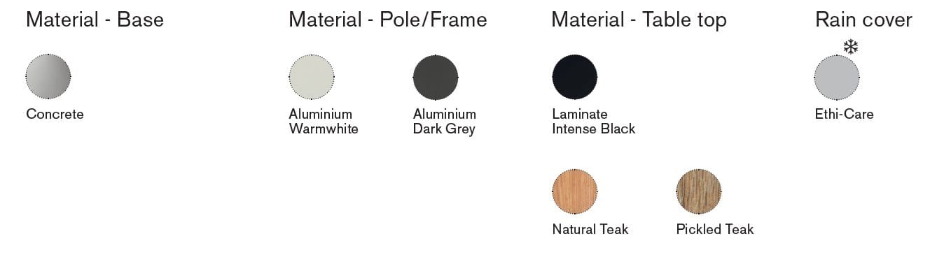 Стол с бетонным и алюминиевым основанием и столешницей из тика Ethimo ARCH-00050344 - Вид №9