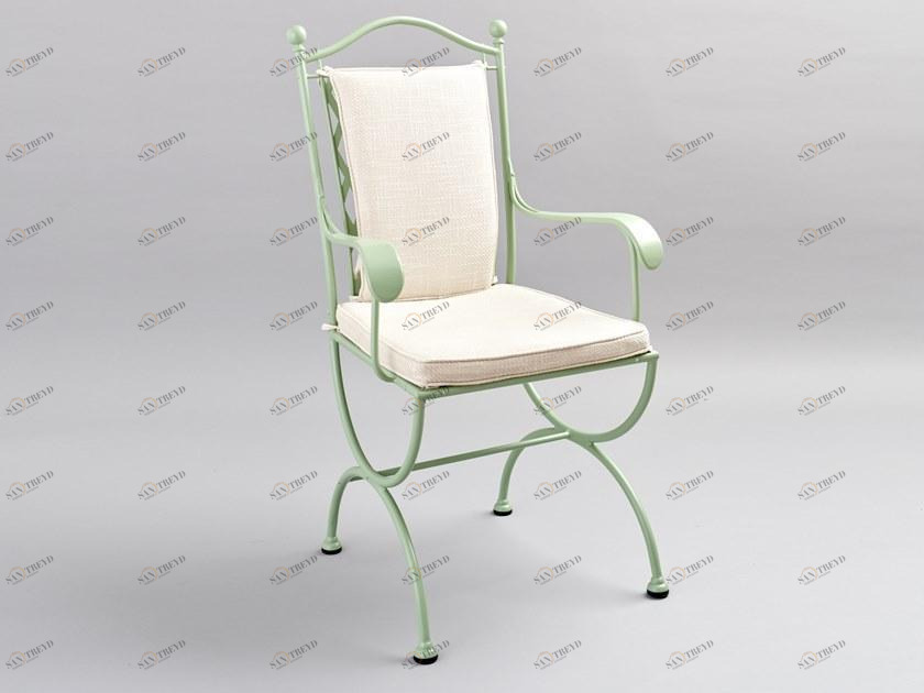OFFICINACIANI Садовый стул из кованого железа с подлокотниками Rombi Gf4002ch-b 