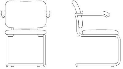 KNOLL Консольный стул из венской соломы и ткани с подлокотниками Cesca™ sun-id-1464878 - Вид №1