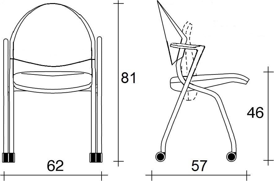 Офисное кресло с колесами с подлокотниками TALIN вложение ARCH-00071449 - Вид №2