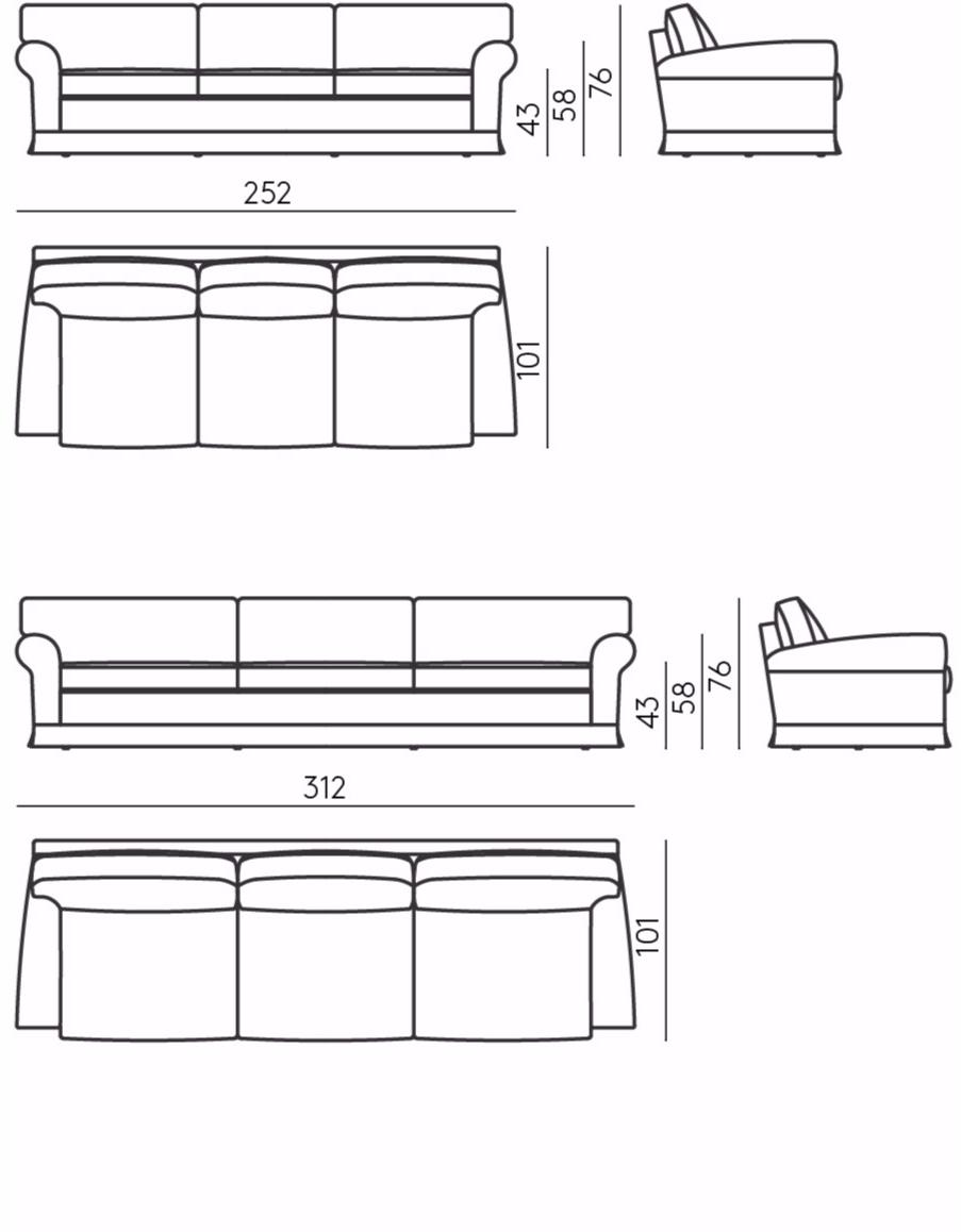 DE PADOVA Съемный тканевый диван Regent's '16 sun-id-1404351 - Вид №3