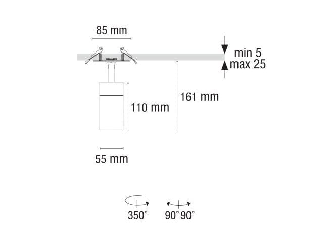 Регулируемый светодиодный прожектор PAN тонкий ARCH-00118940 - Вид №5