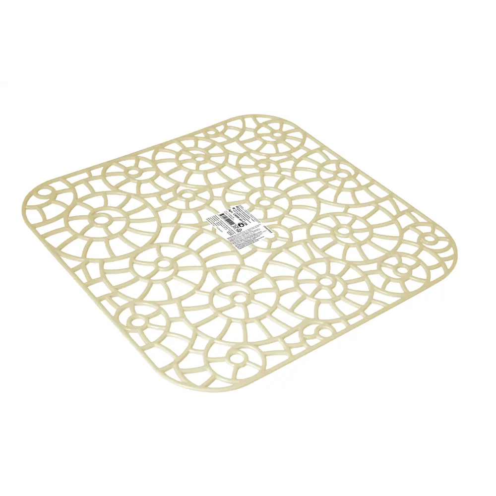 Коврик для мойки Мартика Грата 28x28 см полипропилен цвет слоновая кость STLM-2089418 - Вид №1
