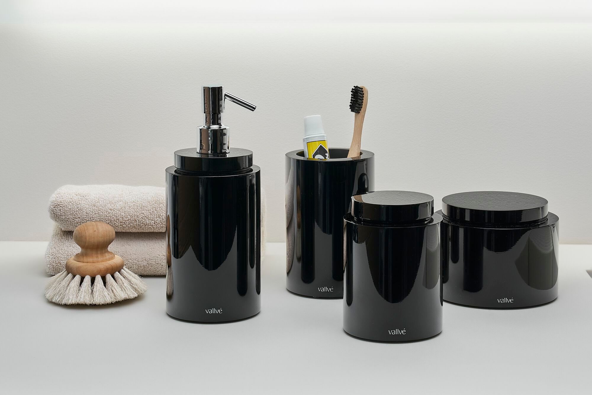 Держатель для хлопковых палочек из смолы с крышкой Vallvé ROLL ARCH-00003173 - Вид №3