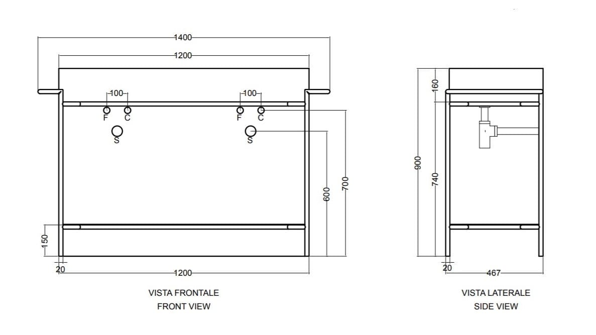 Двойная раковина из нержавеющей стали с держателем для полотенец Axa вещь ARCH-00145467 - Вид №4