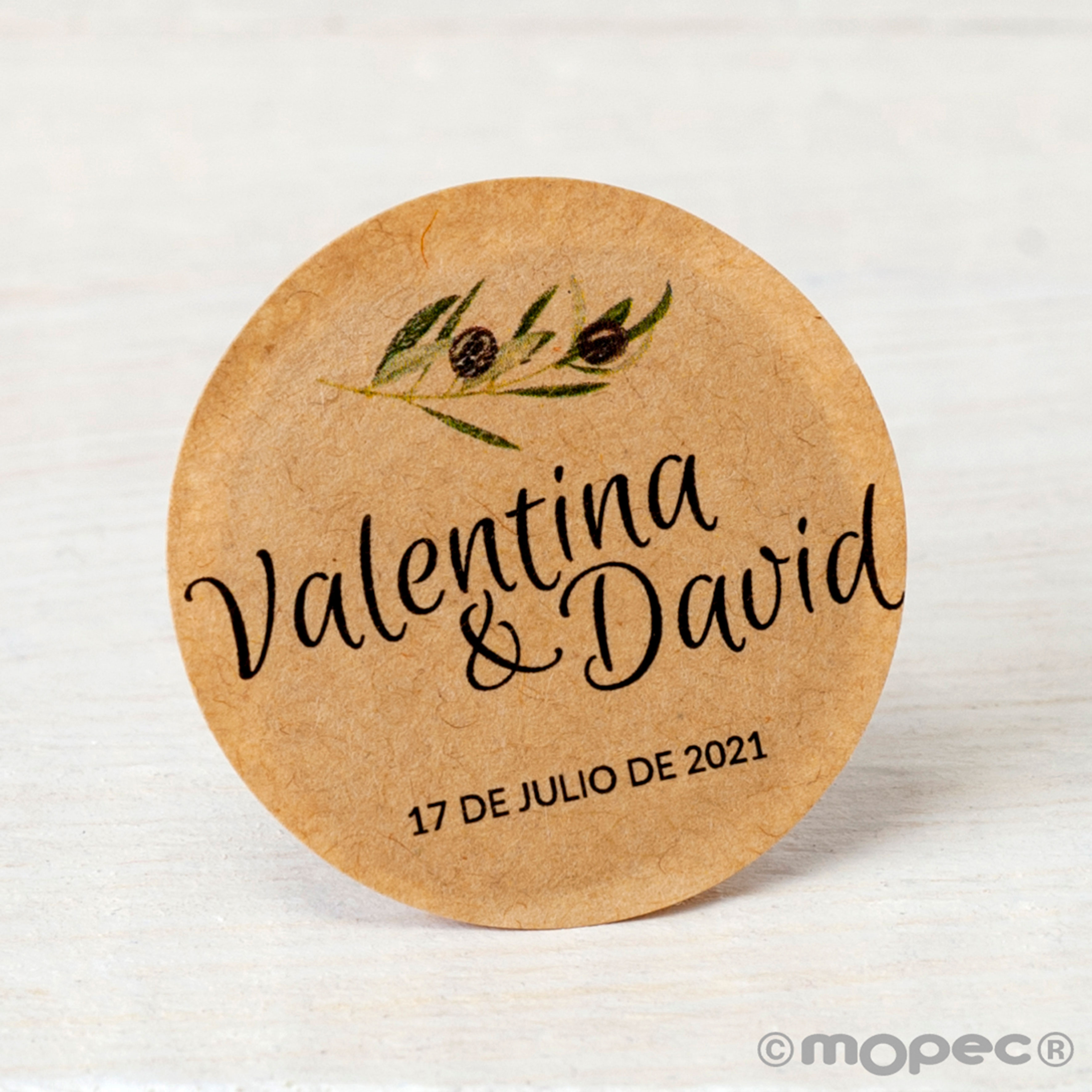 X441 PERS. 48 Индивидуальные стикеры «оливковый филиал» Dekoraniaevents Bodas 