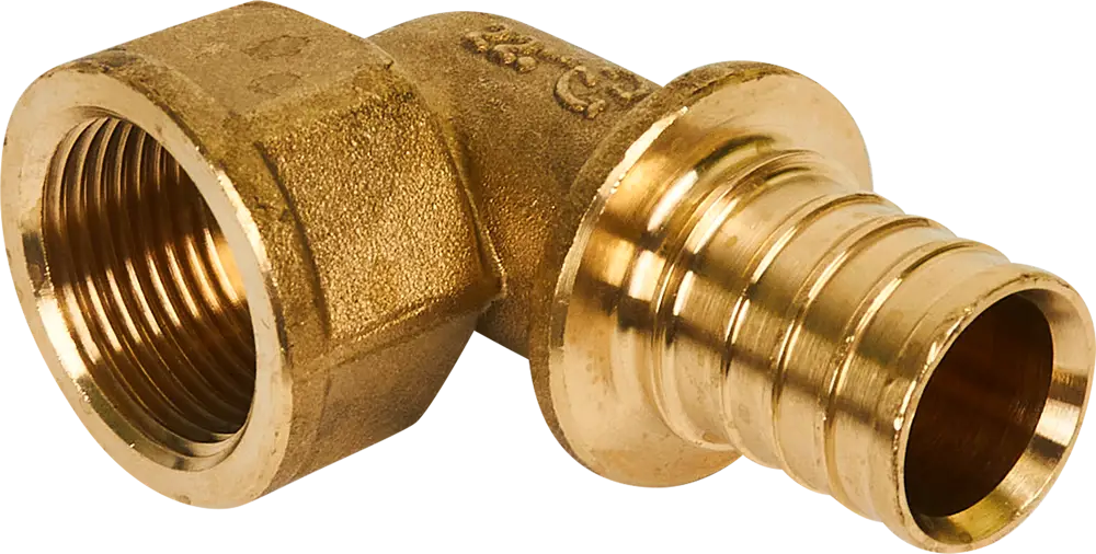 Угольник переходной Stout 90° 32 мм латунный для систем отопления 82197826