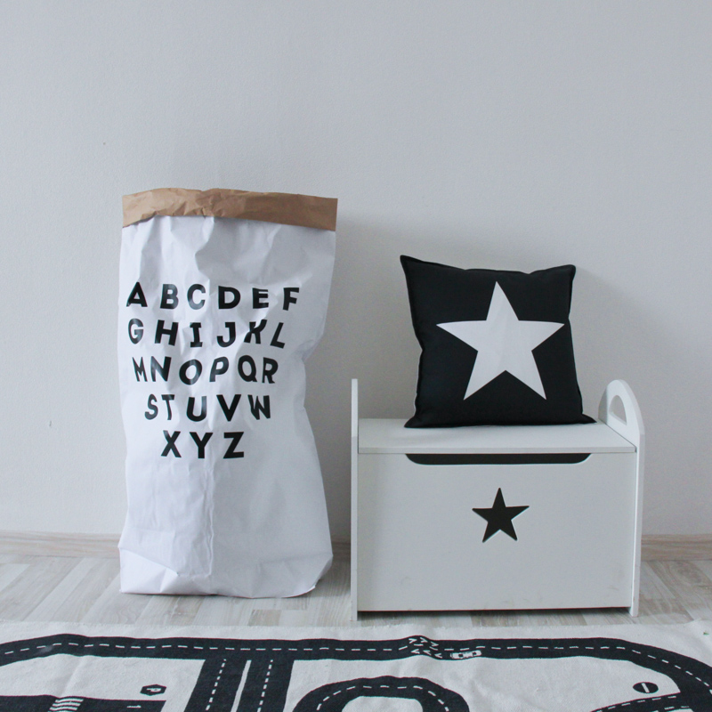 Эко-мешок для игрушек Alphabet из крафт бумаги VAMVIGVAM  282065 Белый;бежевый Santreyd  - Вид №2