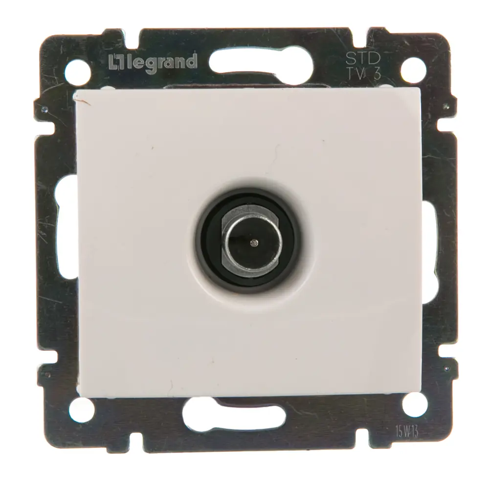 Розетка телевизионная Legrand Valena проходная цвет белый STLM-2072207