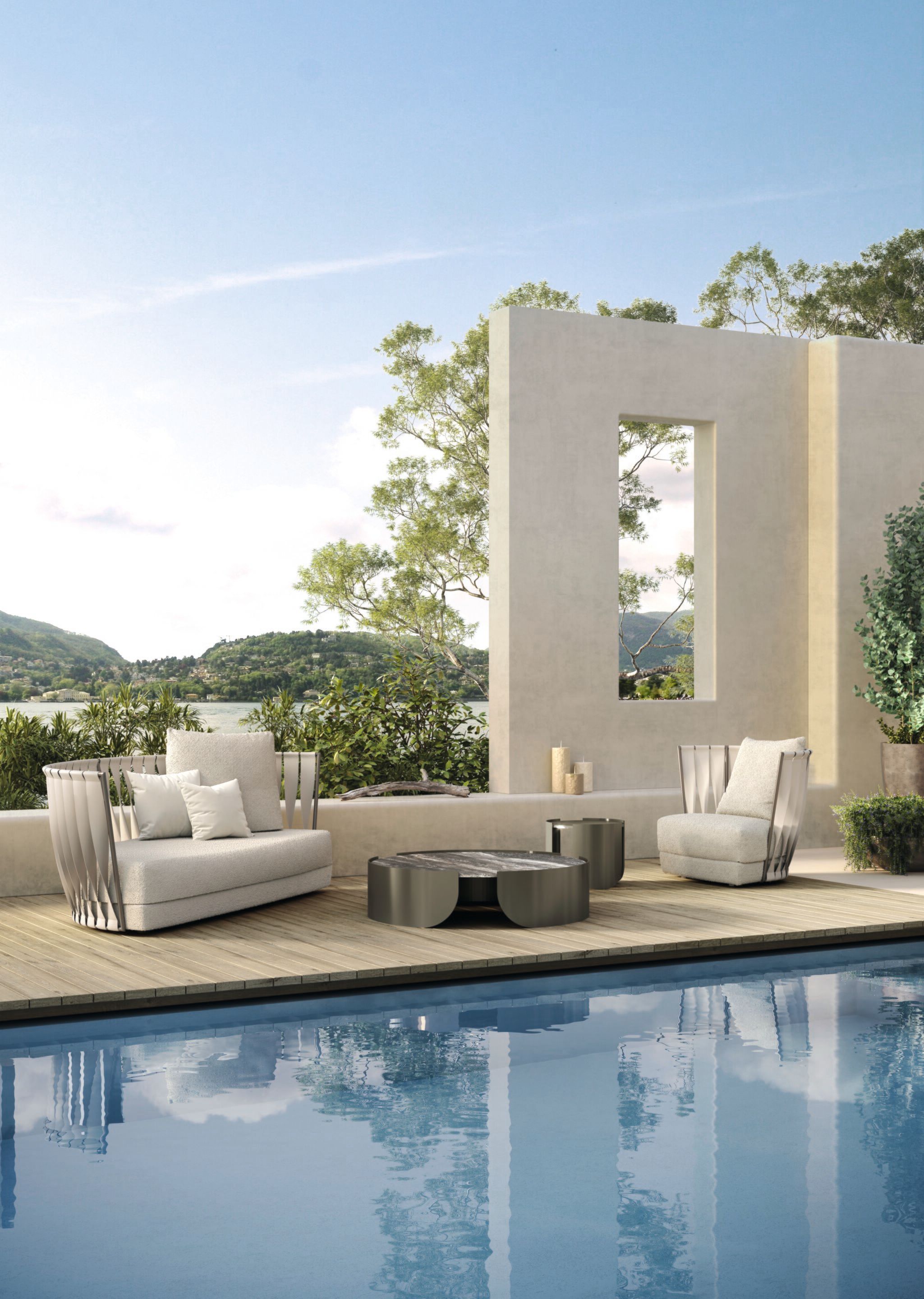 Круглый стол для сада из металла и мрамора Cantori Atenae ARCH-00116489 - Вид №6