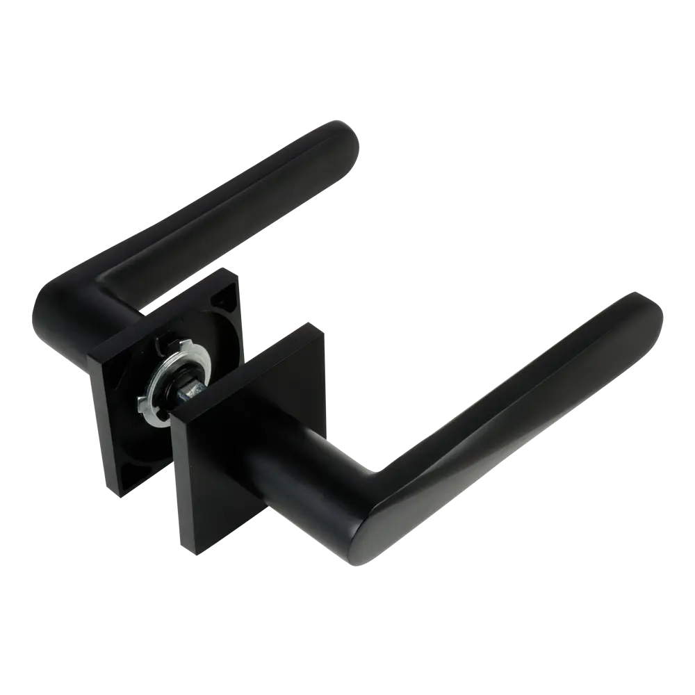 Дверные ручки Edson EDS-122B-Q2 — элегантный чёрный алюминий 85170397 STLM-0059393