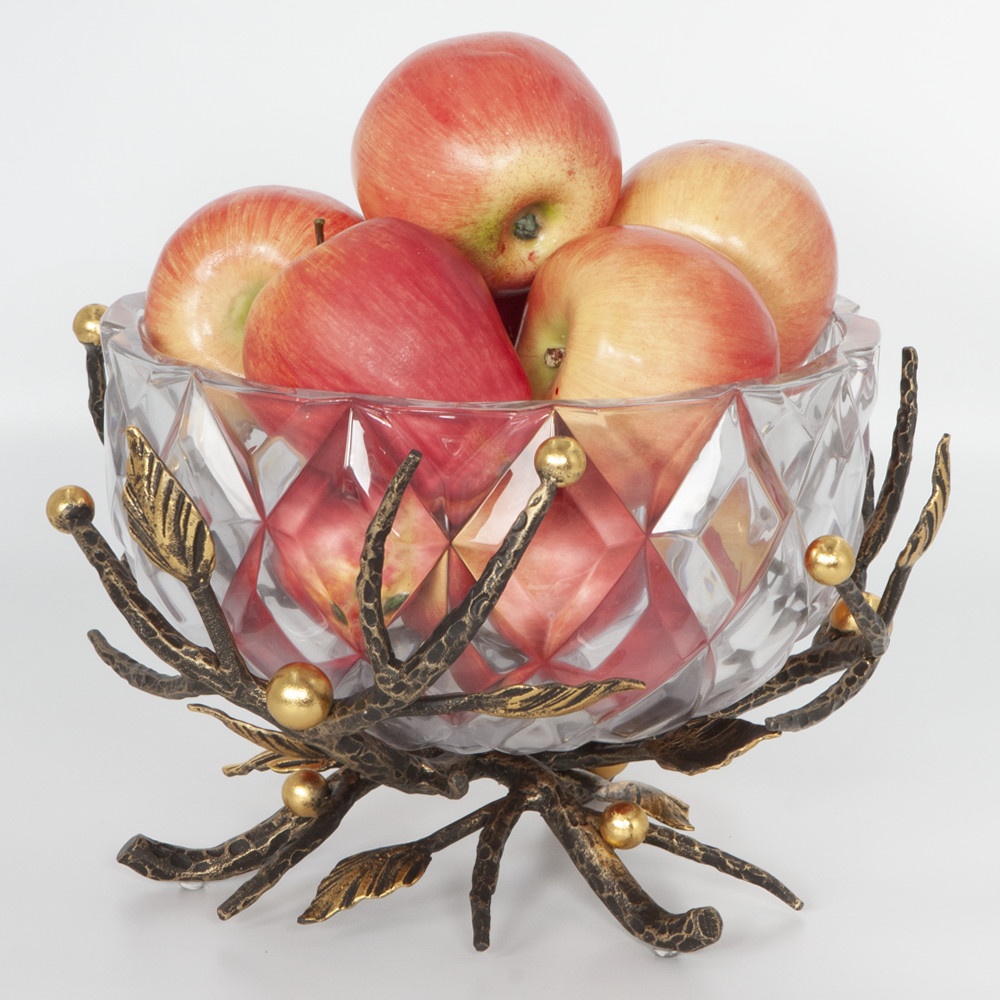 59002 Фруктовница-конфетница Весна Бронза BOGACHO 4627179652821 - Вид №3