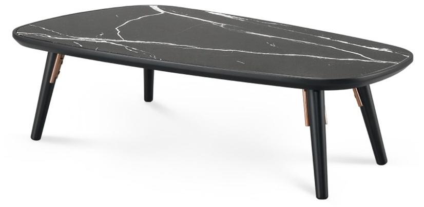 PRADDY Журнальный столик из мрамора black marquina для гостиной Hyde Tr025 - Вид №1