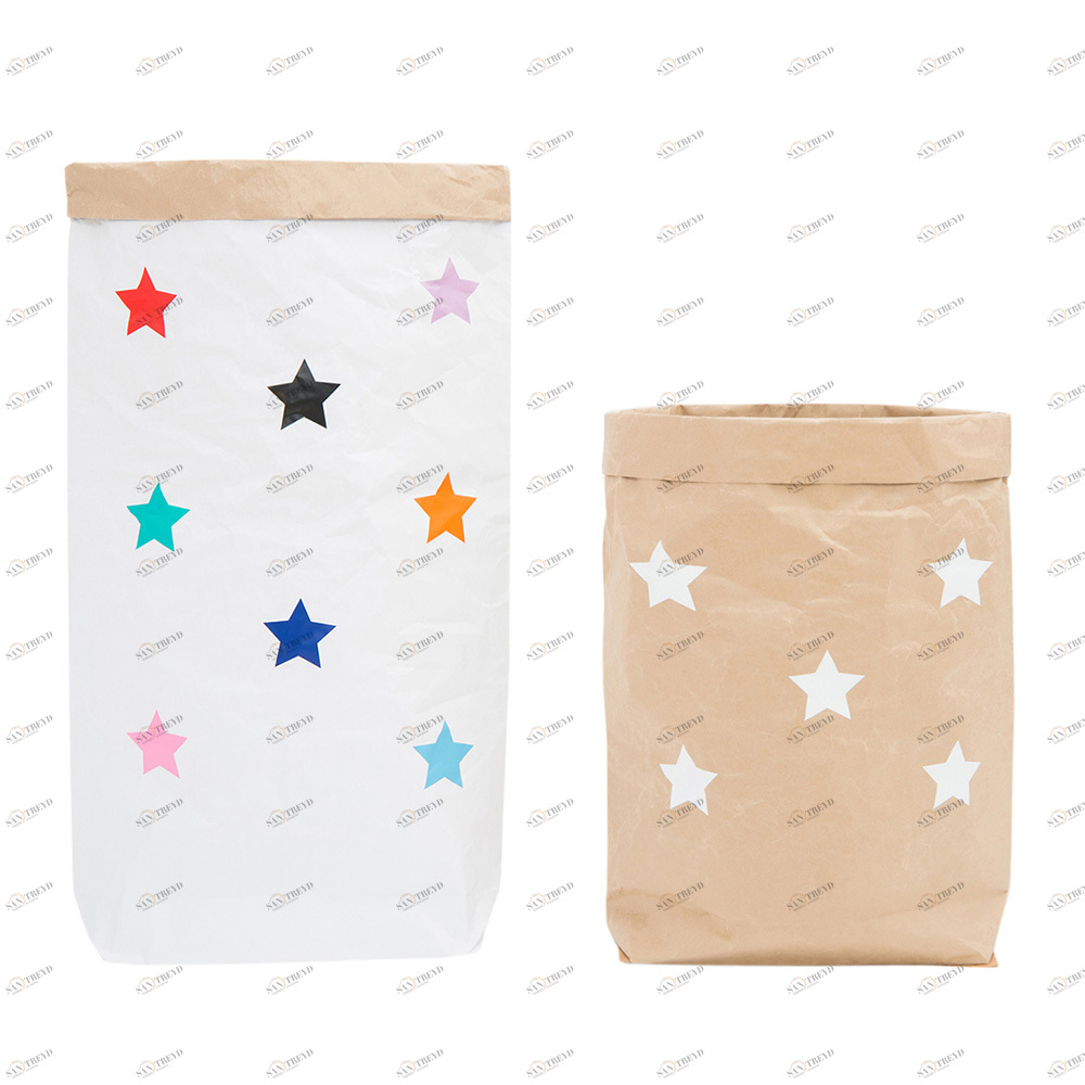 Эко-мешок для игрушек Small Stars из крафт бумаги VAMVIGVAM  282067 Белый;бежевый Santreyd 