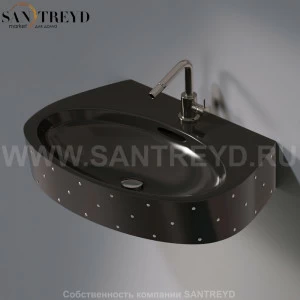 L281.104SW Подвесная раковина настенная овальная A. e T. Italia OVAL черная