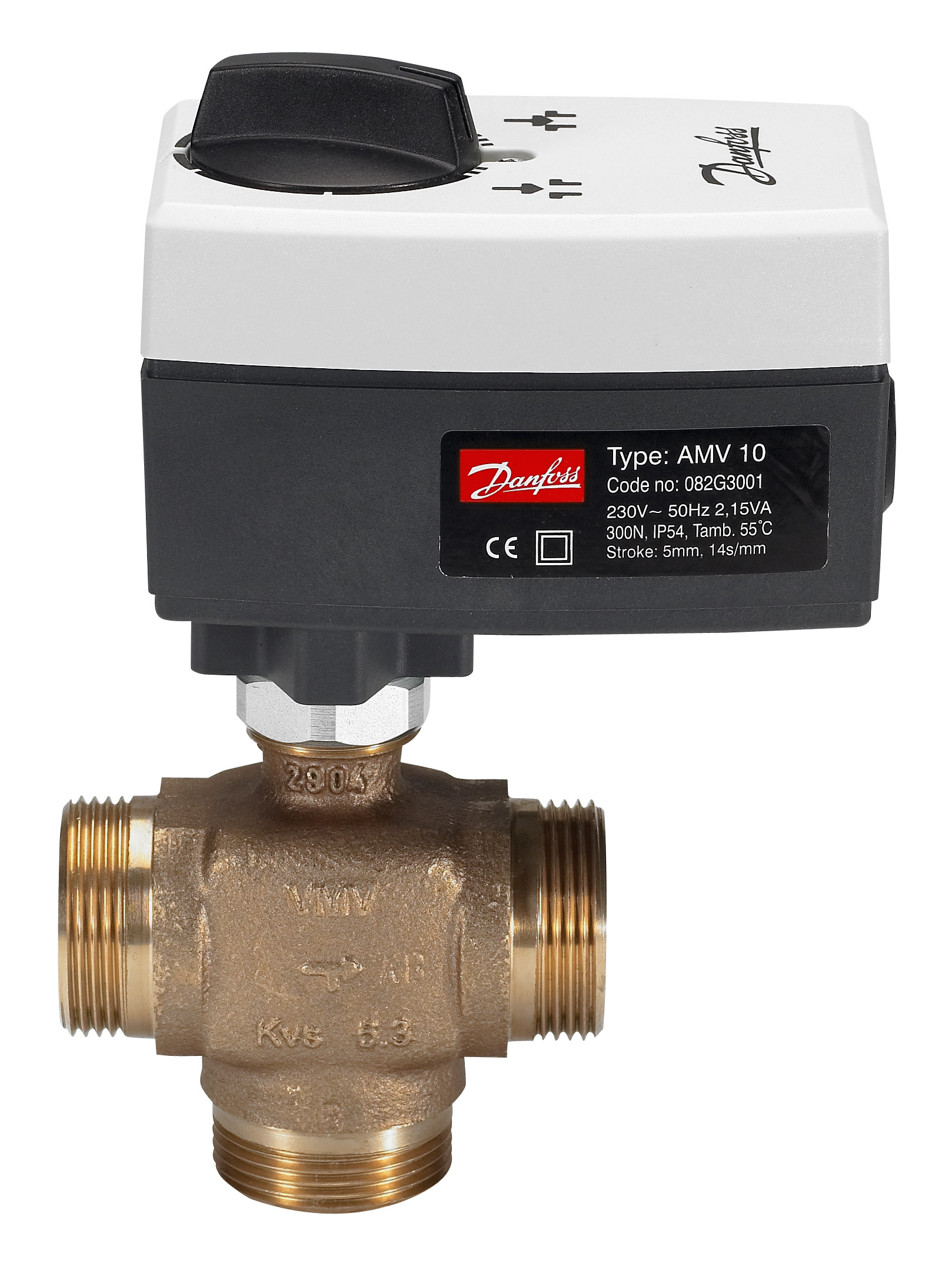 Danfoss Клапан регулирующий седельный трехходовой VMV Регулирующий клапан 3-ходовой VMV Ду 40 065F0040  - Вид №12