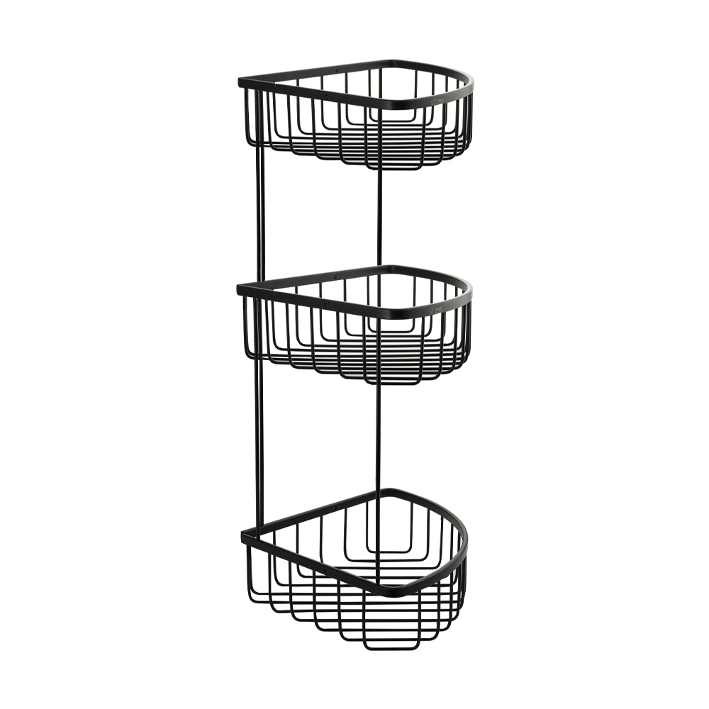 GFmark - Полочка угловая, овальная, тройная, 22 см решетка, под МЕДЬ, код: 77259  - Вид №6