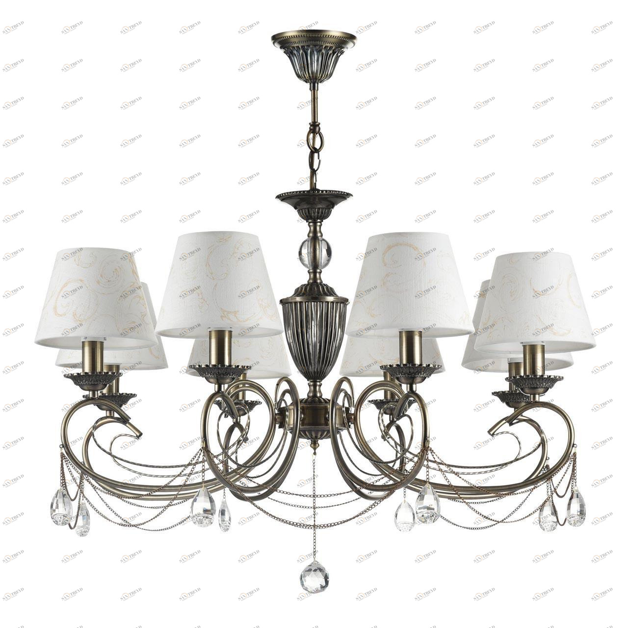 Подвесная люстра Freya Brossard FR2904-PL-08-BZ FREYA ДИЗАЙНЕРСКИЕ, BROSSARD 186727 Белый 