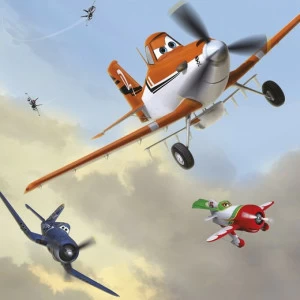 4-452-Planes-Dusty-and-Friends Фотообои Komar Disney 2.54х1.84 м