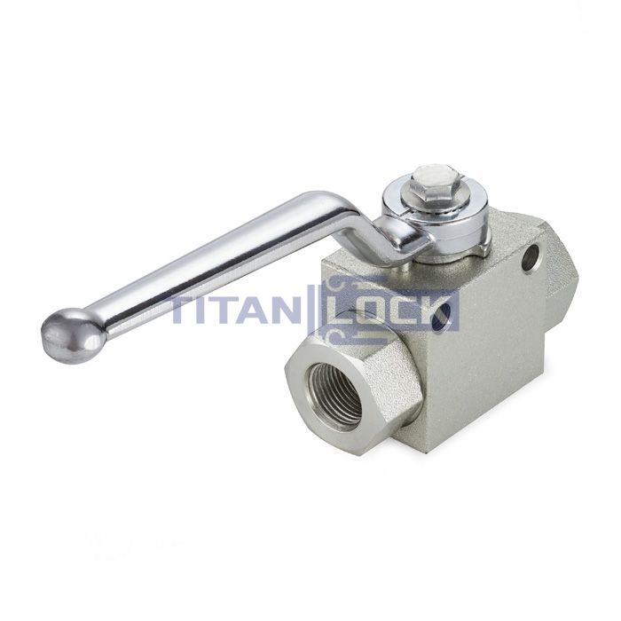 Гидравлический шаровой кран, 1/2", типа ВР-ВР, с креп. отв., сталь TLHYDV1/2F TITAN LOCK 
