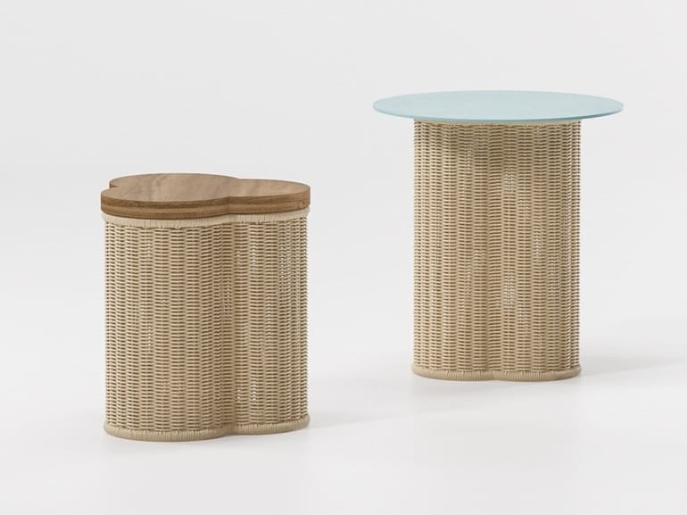 Треугольный журнальный столик из синтетического волокна Kettal плетеная ARCH-00108150 - Вид №1