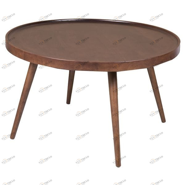 Журнальный столик круглый деревянный 80 см Merbau A UNICO  248908 Коричневый 