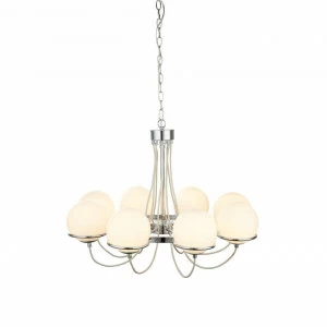Подвесная люстра Arte Lamp Bergamo A2990LM-8CC ARTE LAMP ДИЗАЙНЕРСКИЕ, BERGAMO CHROME 108402 Белый