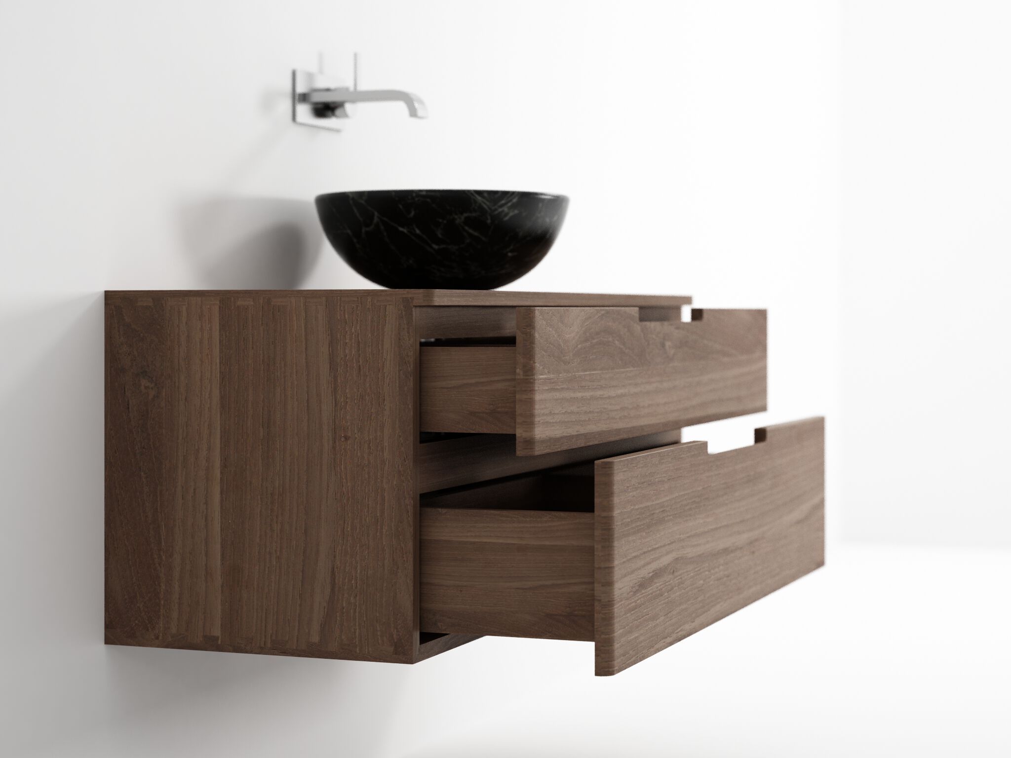 Шкаф для раковины из массива дерева с ящиками KARPENTER ARCH-00106713 - Вид №5