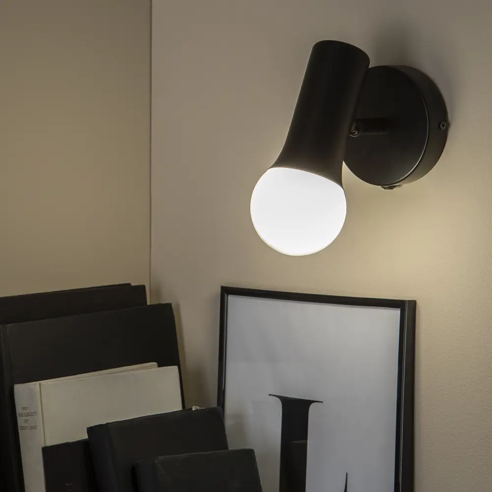 INSPIRE Hoki - настенный бра в стиле лофт с черным металлическим корпусом 83054647 STLM-0038845 - Вид №1