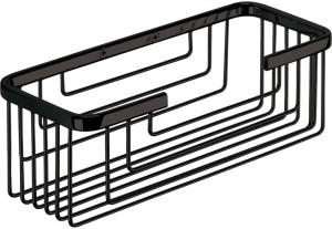 2419(14) Gedy, решётка прямоугольная 1-уровневая, цвет черный матовый