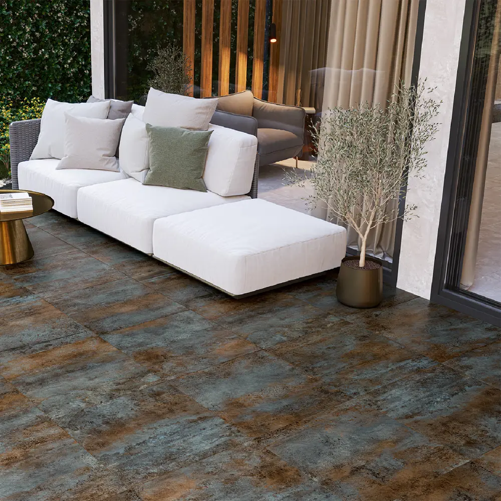 ALMA CERAMICA Oxide: керамогранит 60×60 см в бирюзово-коричневых тонах 86711033