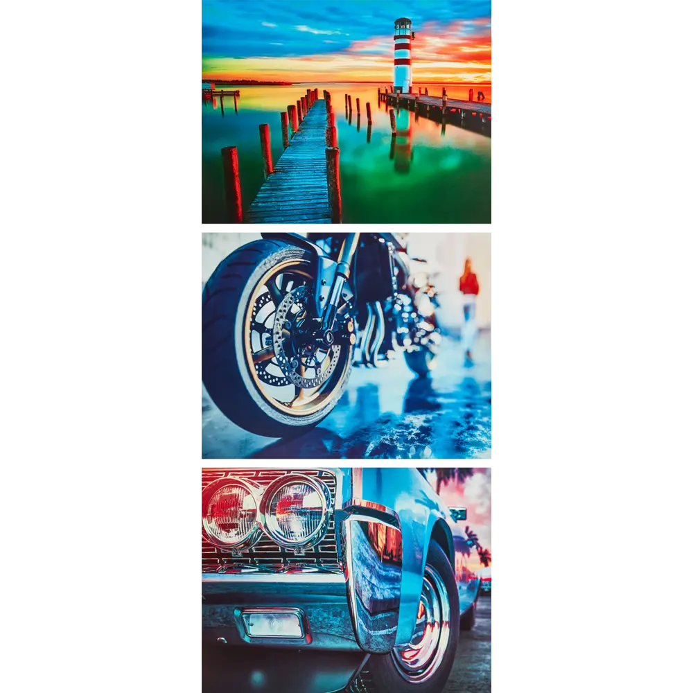 Постер Там, где счастье 39x49 см 3 шт АРТ ДИЗАЙН STLM-2135854