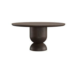 Круглый дубовый обеденный стол