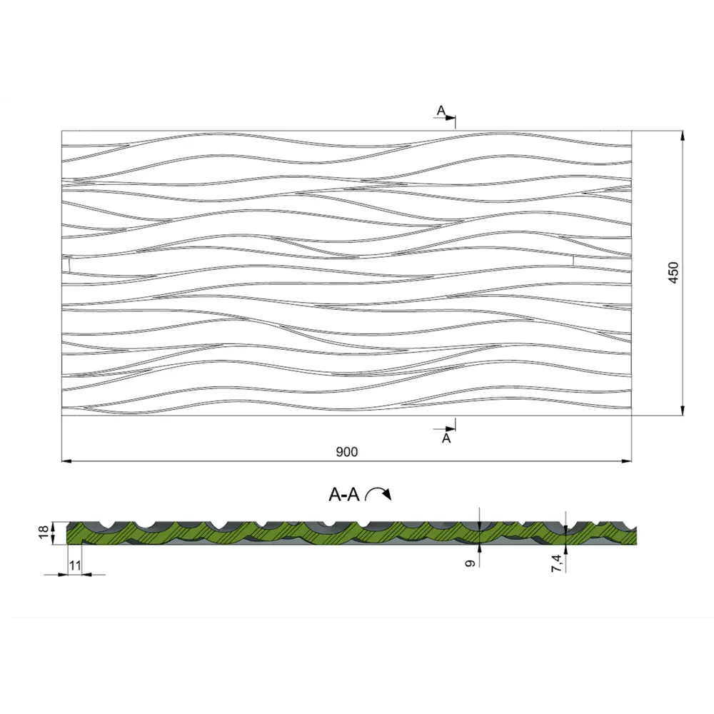 3D панель Dekohaus Aqua Люкс - рельефная стеновая панель для стильного интерьера 89418681 STLM-1575437 - Вид №7
