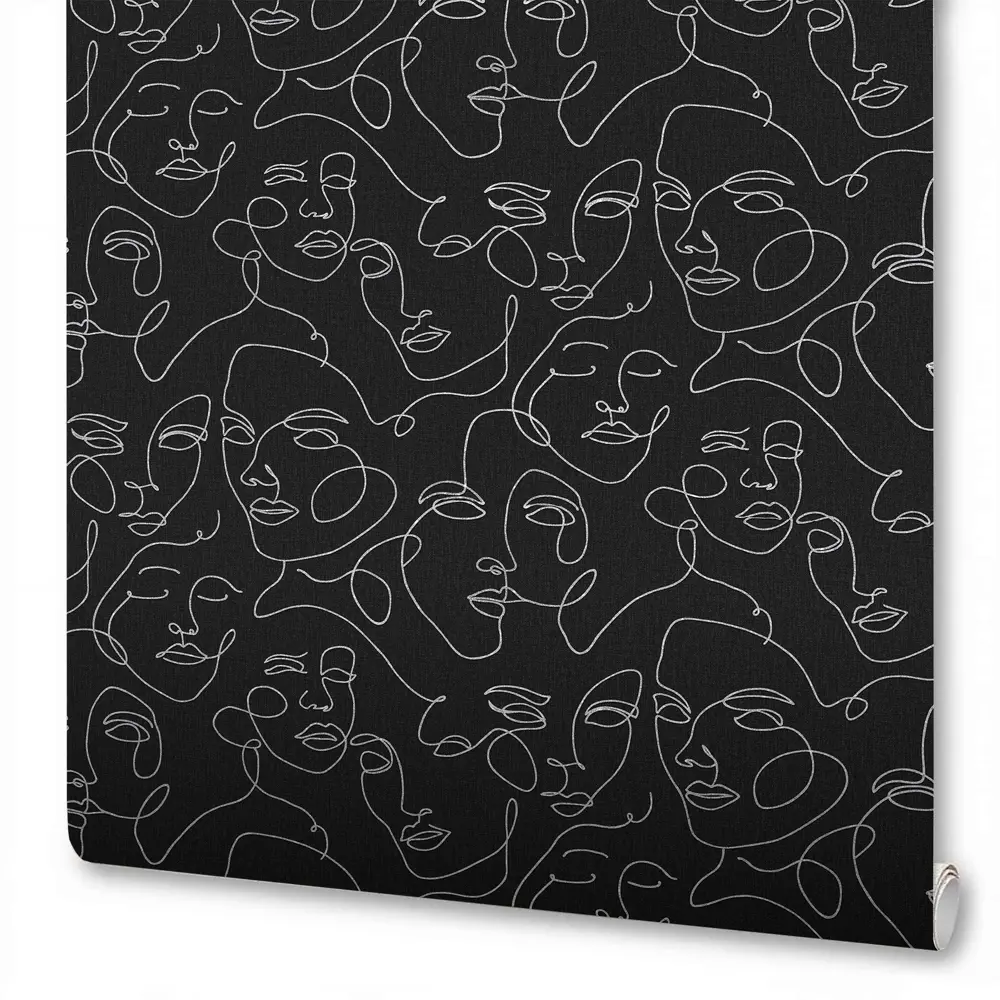 Обои флизелиновые Wallsecret Picasso черные 1.06 м 8754-29 87899201 STLM-2060165