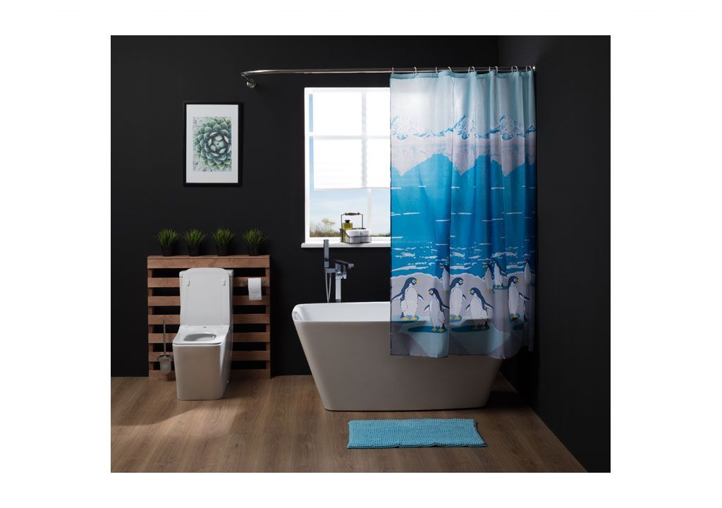 Коврик для ванной Aquanet MA3437C1 75см, голубой  - Вид №2